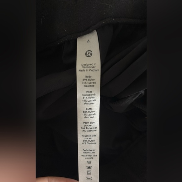 LULULEMON Stretch Black Pull On Jogger Pants Womens Size 4 - Picture 6 of 6